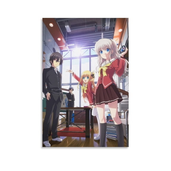 Japanese Comedy-drama Anime Charlotte Role Poster Picture Print Canvas Poster Wall Paint Art Posters Decor Modern Home Artworks Gift 16x24inch(40x60cm)