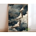 thumbnail image 1 of Japanese Crane Bird Wall Art Print, Unframed Paper Poster 8x10in, 1 of 4