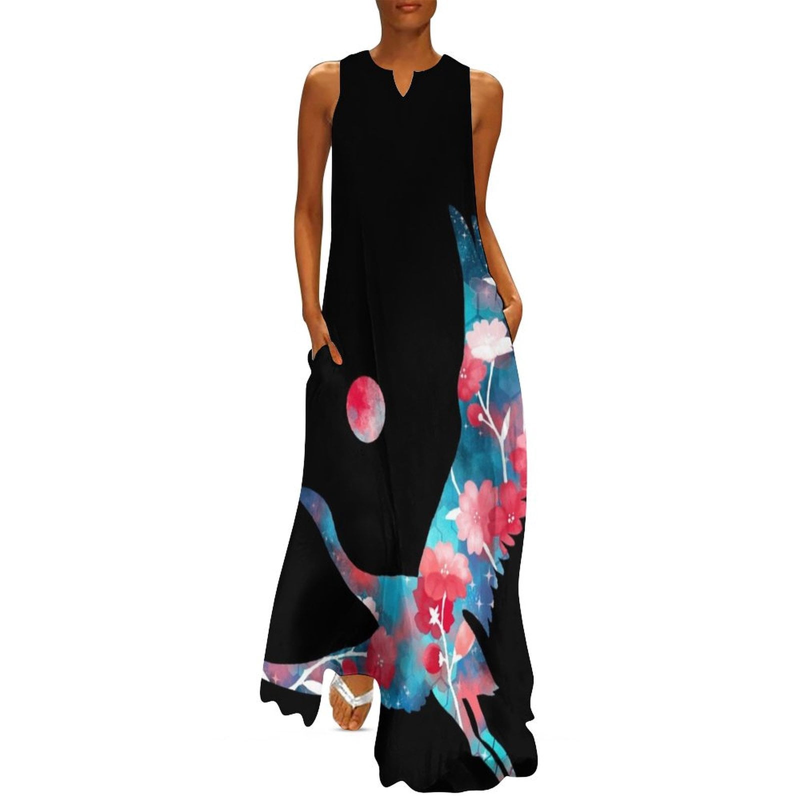 midi black long sleeve dress Collins Size:US 24 W Swatch Name|black Black Dress With White