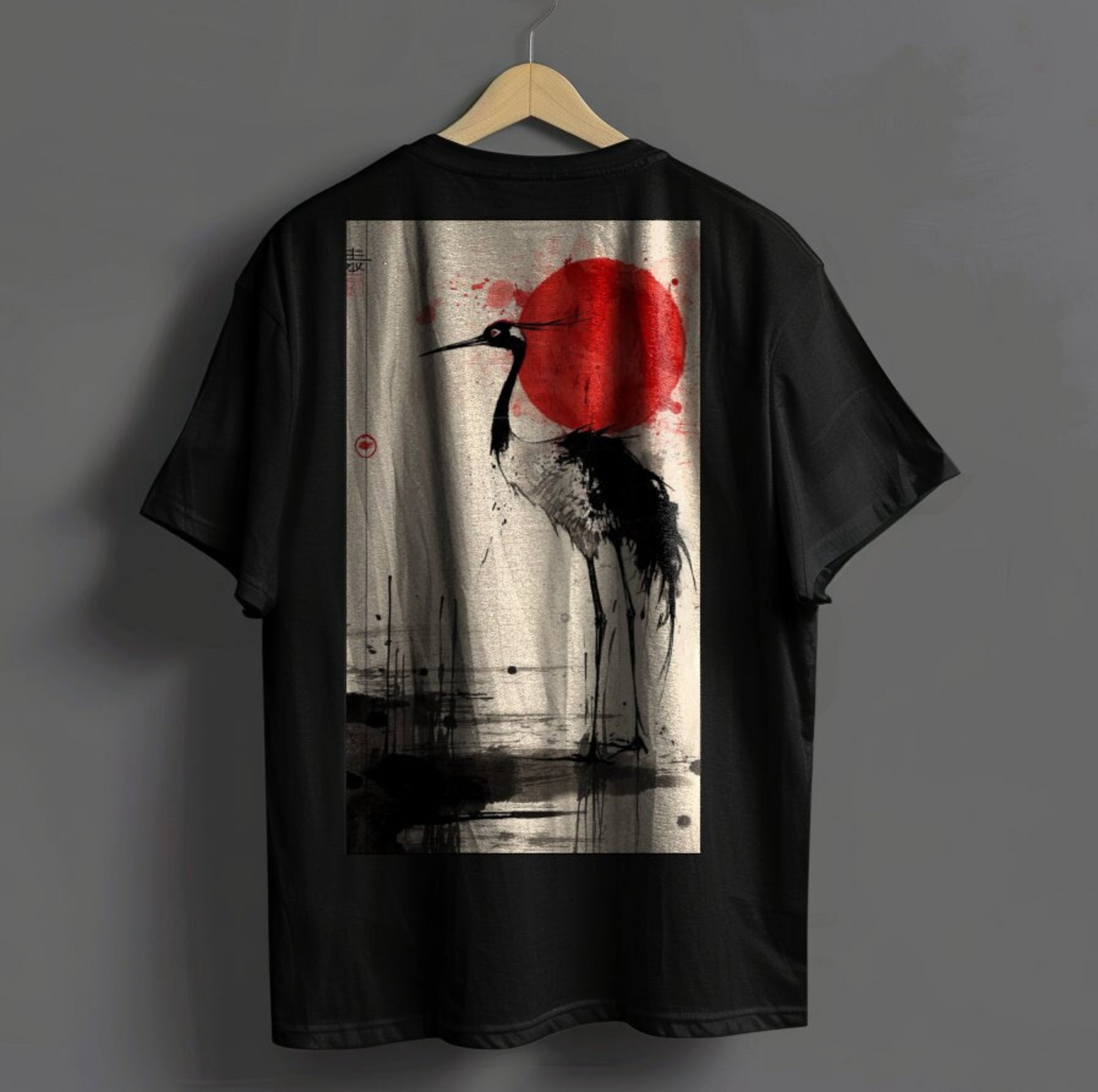 Japanese Crane Shirt | Harajuku | Japanese Streetwear | Crane Print T ...