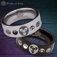 thumbnail image 1 of Japanese Crane Tungsten Carbide Ring, 1 of 9