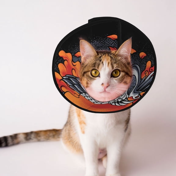 Japanese Cranes Art Soft Pet Recovery Collar for Cats Small Dogs, Protective Elizabeth Collar for Post-Surgery, Anti-Lick & Anti-Scratch