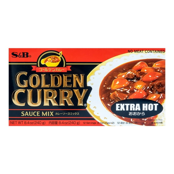 Japanese Curry Mix -S&B Golden Curry -Extra Hot 220g