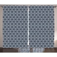 thumbnail image 1 of Ambesonne Geometric Curtains 2 Panel Set, Eastern Japanese Tile, 108" x 90", Charcoal Grey Dark Blue, 1 of 3