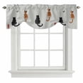 thumbnail image 1 of Japanese Cute Cat Tie Up Valance Curtains for Windows, Kitchen Curtains Window Treatments, Harmony Cartoon Kitty Butterfly Short Window Shades Valances for Bedroom Bathroom Cafe 42"x18", 1 of 8