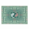 thumbnail image 1 of Japanese Cutting Board, Dolphin Couple on Geometrical Featured Round and Squared Backdrop Print, Decorative Tempered Glass Cutting and Serving Board, Small Size, Green Pink, by Ambesonne, 1 of 1