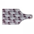 thumbnail image 1 of Japanese Cutting Board, Traditional Cherry Blossom Sakura Branches Butterflies on Large Polka Dots, Tempered Glass Cutting and Serving Board, Wine Bottle Shape, Pale Pink Plum, by Ambesonne, 1 of 1