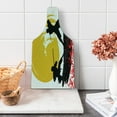 thumbnail image 1 of Japanese Cutting Board, Watercolor Style Silhouette Ninjas in the Moonlight Medieval, Decorative Tempered Glass Cutting and Serving Board, Wine Bottle Shape, Vermilion Mustard, by Ambesonne, 1 of 1