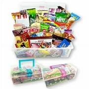 Japanese Dagashi Assorted Gift Box In Reusable Tote Box 40 Pieces