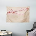thumbnail image 1 of Japanese Decor Tapestry, Cherry Blossoms on Branch Vintage Textured Flourishing Romantic Art Picture, Wall Hanging for Bedroom Living Room Dorm Decor, 60W X 40L Inches, Soft Pink, by Ambesonne, 1 of 2