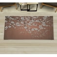 thumbnail image 1 of Japanese Decorative Rug, Spring Season Sakura Bloom Design Marine Toned Ombre Color Background, Quality Carpet for Bedroom Dorm and Living Room, 6 Sizes, Pale Chocolate, by Ambesonne, 1 of 1
