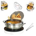 Japanese Deep Fryer Pot, 304 Stainless Steel Frying Pot with