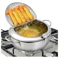 Japanese Deep Fryer Pot Extra Large with Temperature Gauge 304