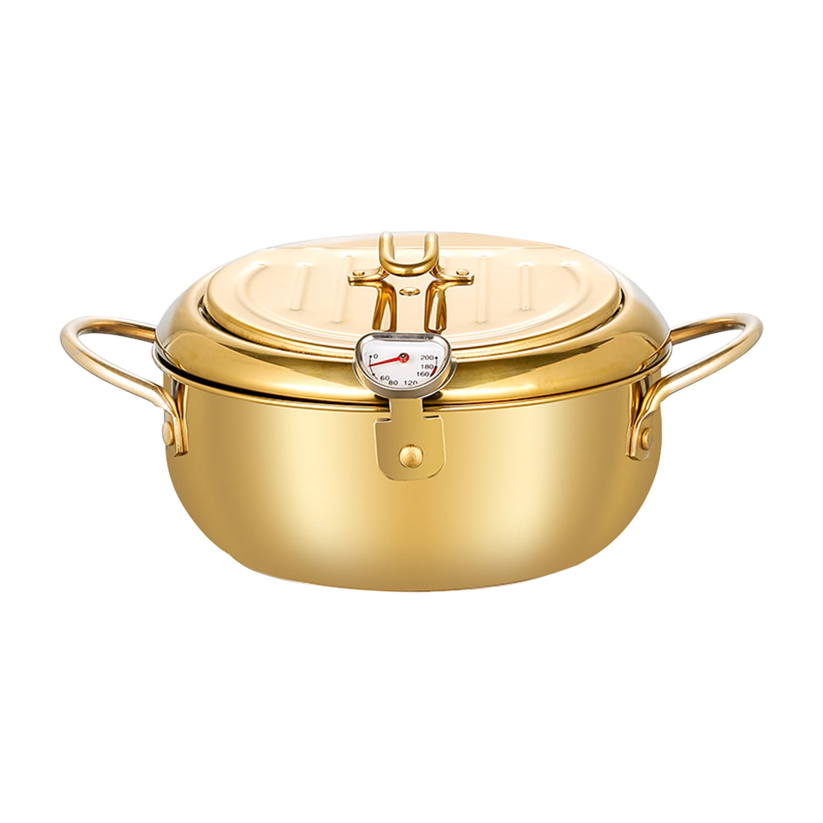 Japanese Deep Fryer Pot, Japanese Style Tempura Frying Pot with Lid