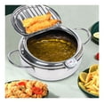 Japanese Deep Frying Pot Tempura Fryer Pan Temperature Control