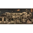 thumbnail image 1 of Japanese Depiction Of A Steamship In An American Port Shows A Crowded Pier With American Travelers. Japanese Triptych Woodcut By Maruya Jinpachi 1861. Lc-Uszc4-8514 History (36 x 24), 1 of 1