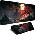 thumbnail image 1 of Japanese Desk Mat Riverside Full Moon Large Mouse Pad Gaming Mousepad Extended XL Keyboard Mat Computer Laptop Mouse Desktop Mat 31.5 X 11.8 Desk Decor, 1 of 6