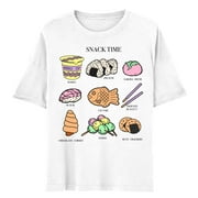Japanese Dessert Snack Time Mens and Womens Short Sleeve T-Shirt (White, S-XXL)