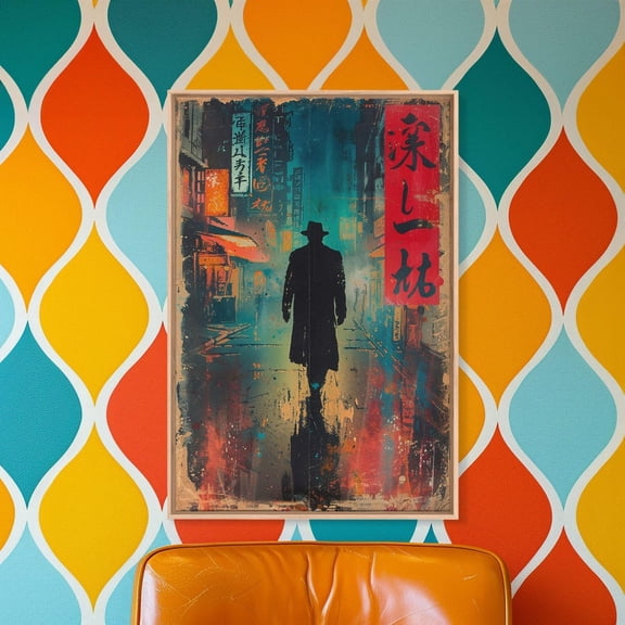 Japanese Detective Noir Comic Wall Art Unframed Paper Print