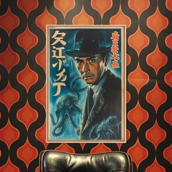 Japanese Detective Retro Comic Book Wall Art Unframed Paper Print