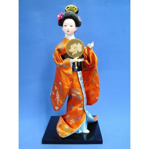 Japanese Doll Wearing Traditional Ethnic Costume Kimono