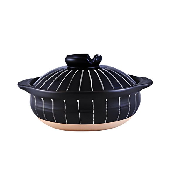 Japanese Donabe Casserole Dish, Ceramic Dutch Oven Cocotte, Traditional Cooking Pot for Home Use, Soup Pot with Lid, Non-Stick Slow Stew, Heat Resistant