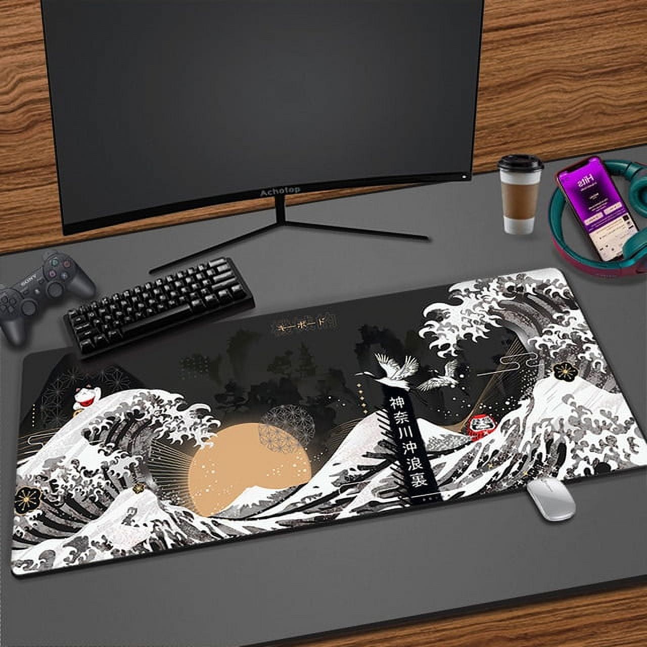 Japanese Dragon Large Gaming Mousepad XXL Keyboard Gamer