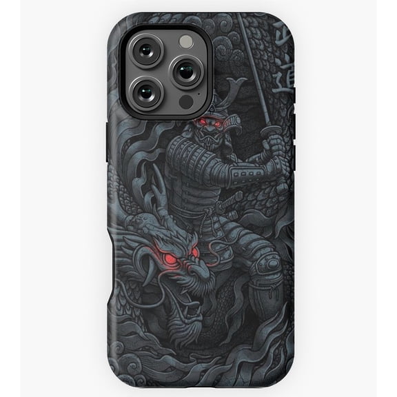 Japanese Dragon Samurai Art GA1339 Phone Case for iPhone 11 to 17 Pro Max