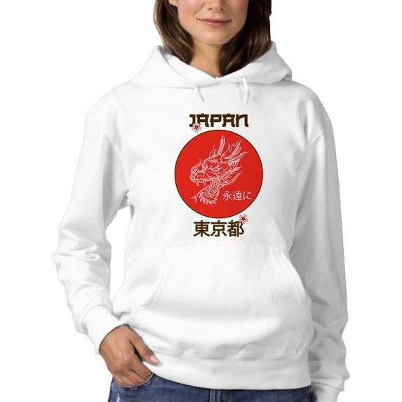 Japanese Dragon Sign Hoodie Women -Image by Shutterstock, Female Large