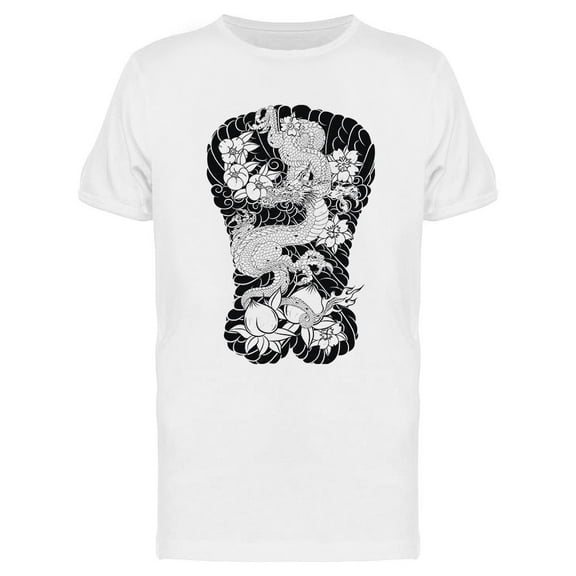 Japanese Dragon Tattoo Graphic T-Shirt Men -Image by Shutterstock, Male x-Large