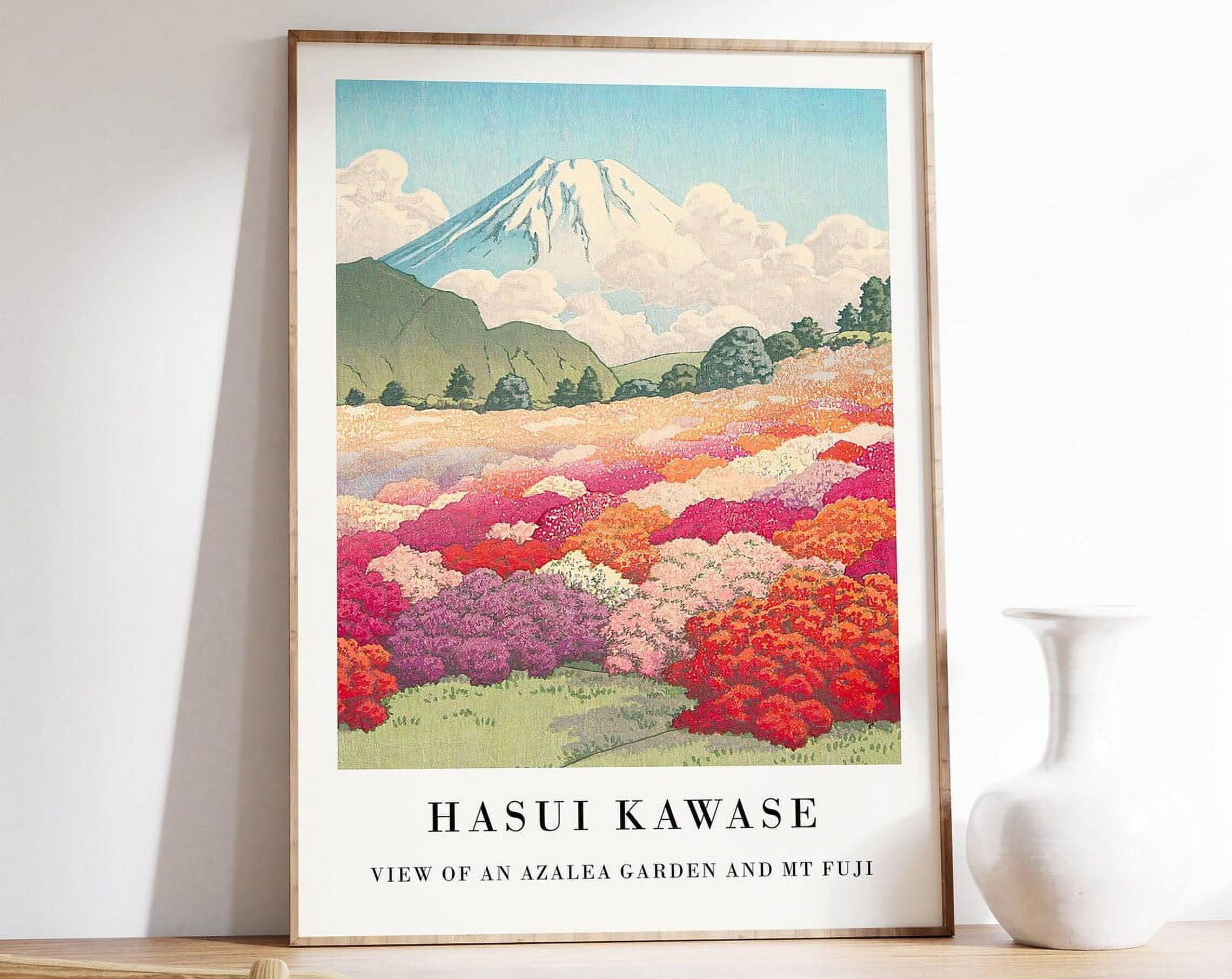 Japanese Exhibition Poster, Hasui Kawase Art Print, Floral Japanese