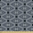 thumbnail image 1 of Ambesonne Japanese Fabric by the Yard Upholstery, Floral Diamond Line, 2 Yards, Charcoal Grey Dark Blue, 1 of 4