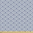 thumbnail image 1 of Ambesonne Japanese Fabric by the Yard Upholstery, Art Deco Scales Boho, 10 Yards, Blue White, 1 of 4