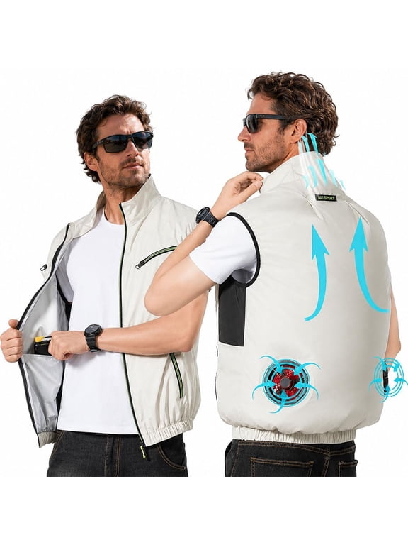Japanese Fan Jacket, Storm Fan Jacket, Stay Cooling Workwear with 2 Fans Outdoor, Wearable Air Conditioned Jacket for Men