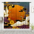 thumbnail image 1 of Japanese Fantasy Crane Window Curtain Sun Cloud Crane Traditional Aesthetic drapes Ukiyo Art Window Treatments For Room Bedroom Home Decor(Rod pocket), 1 of 5