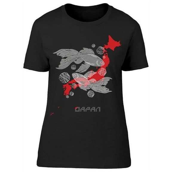 Japanese Fish T-Shirt Women -Image by Shutterstock, Female 3X-Large