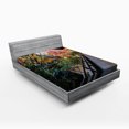 thumbnail image 1 of Japanese Fitted Sheet Forest Landscape from a Wooden Balcony in the Fall Paradise Maple Tree Print, Soft Decorative Fabric Bedding, Green Brown, by Ambesonne, 1 of 2