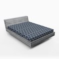 thumbnail image 1 of Japanese Fitted Sheet, Hexagons Triangles with Spring Flowers Eastern Geometric Tile, Soft Decorative Fabric Bedding, Queen Size, Charcoal Grey Dark Blue, by Ambesonne, 1 of 2