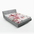 thumbnail image 1 of Ambesonne Animal Fitted Sheet, Mythical Phoenix Bird, Queen Size, Pink, 1 of 2