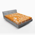 thumbnail image 1 of Japanese Fitted Sheet, Oriental Floral Japanese Style Flying Birds Pastel Colored Spring Pattern, Soft Decorative Fabric Bedding, Queen Size, Marigold White, by Ambesonne, 1 of 2