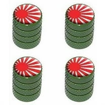 Japanese Flag Rising Sun Tire Rim Wheel Aluminum Valve Stem Caps, Multiple Colors