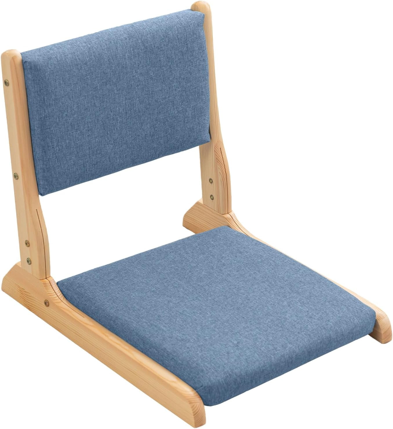Japanese Floor Chair with Back Support, Foldable Meditation Chair