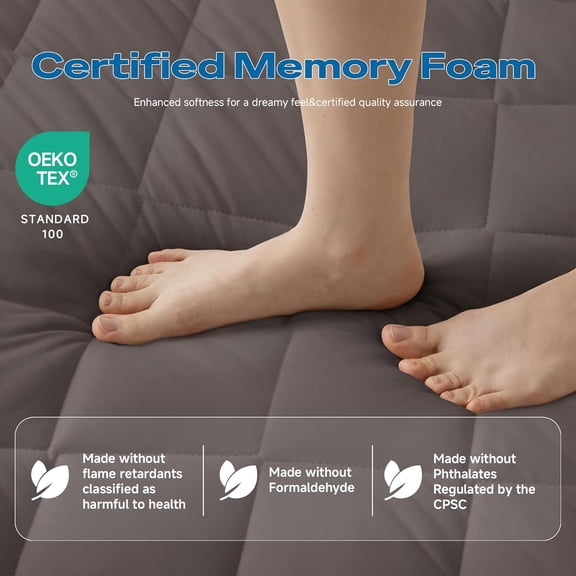 Japanese Floor Futon Mattress, Roll Up Tatami Mat, Sleeping Pad, Shikibuton, High Density Foam Floor Bed Mattress for Sleeping, Dormitory, Guest Bed, Designed in Japan(Grey, Twin)