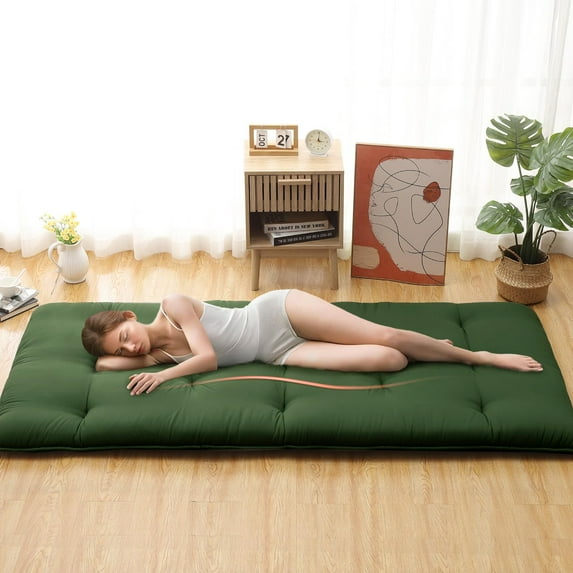 Japanese Floor Mattress for Adults Kids,Thicken Tatami Mat Sleeping Pad,Twin Size Futon Mattress 39" x 80",Tatami Mat Japanese Floor Bed,Portable Roll Up Mattress Sleeping Pad for Dorm,Camping,Travel