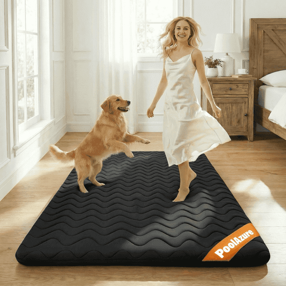 Japanese Floor Mattress Futon - 3.5" Extra Firm Foldable Tatami Mat, 5-Layer Support with High-Density Foam Portable Floor Bed for Guest, Dorm, Kids Room & Camping Grey Queen