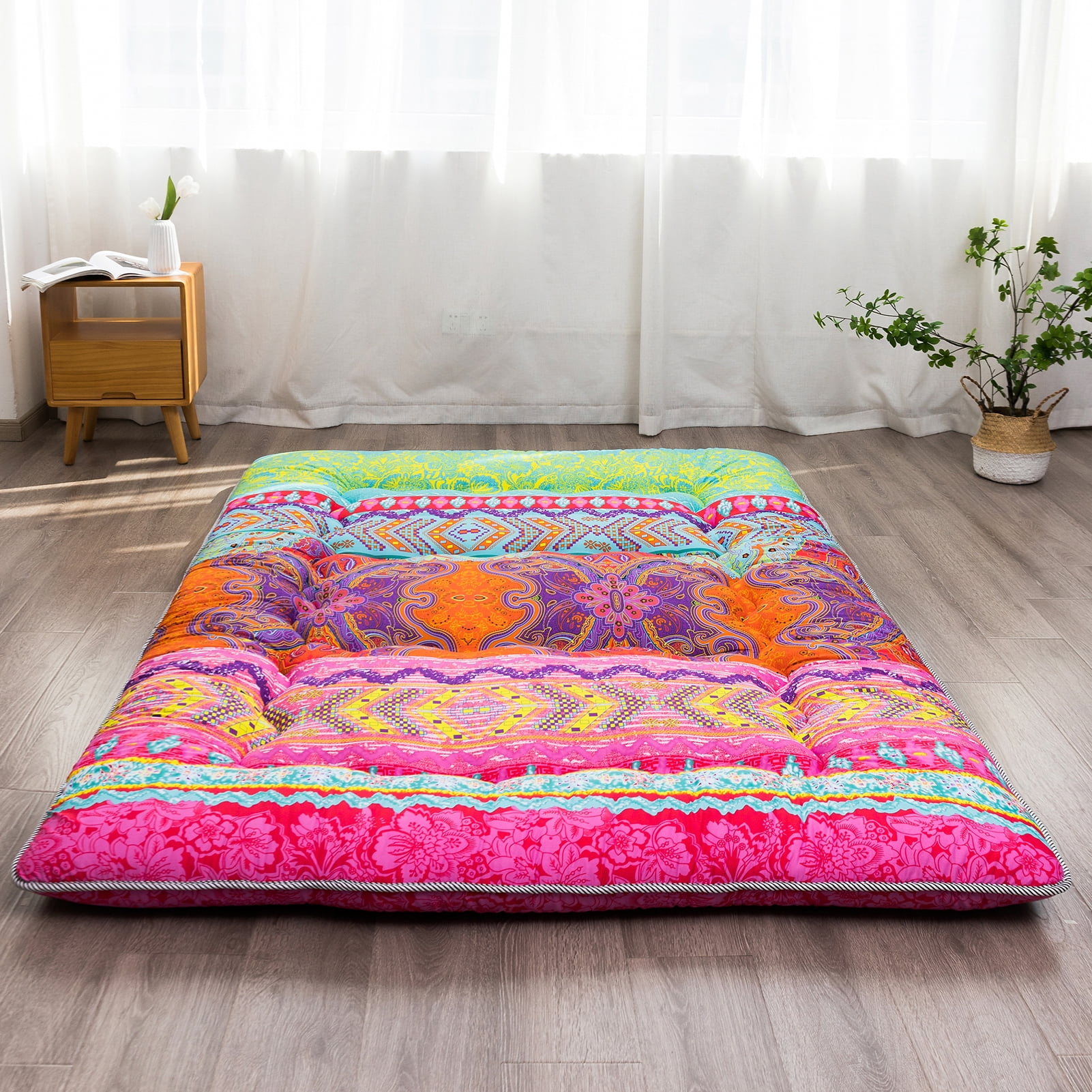 Japanese Floor Mattress Futon Mattress Boho Design Sleeping Mat Twin