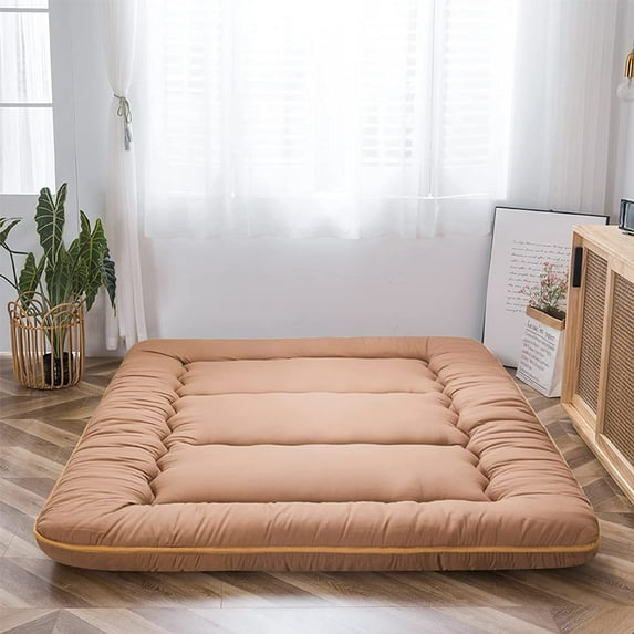 Japanese Floor Mattress Futon Mattress, Memory Foam Futon Roll Up Guest Mattress King Size