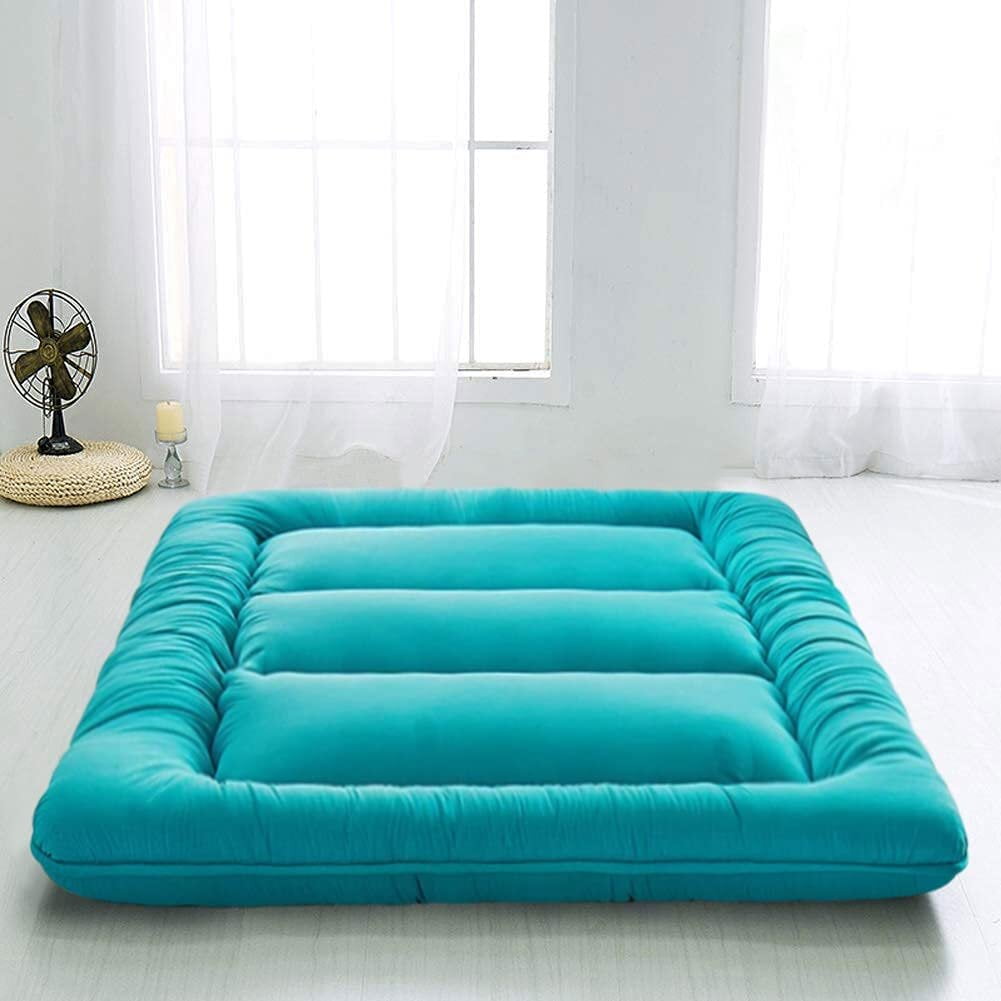Japanese Floor Mattress Futon Mattress, Memory Foam Futon Roll Up Guest Mattress Queen Size
