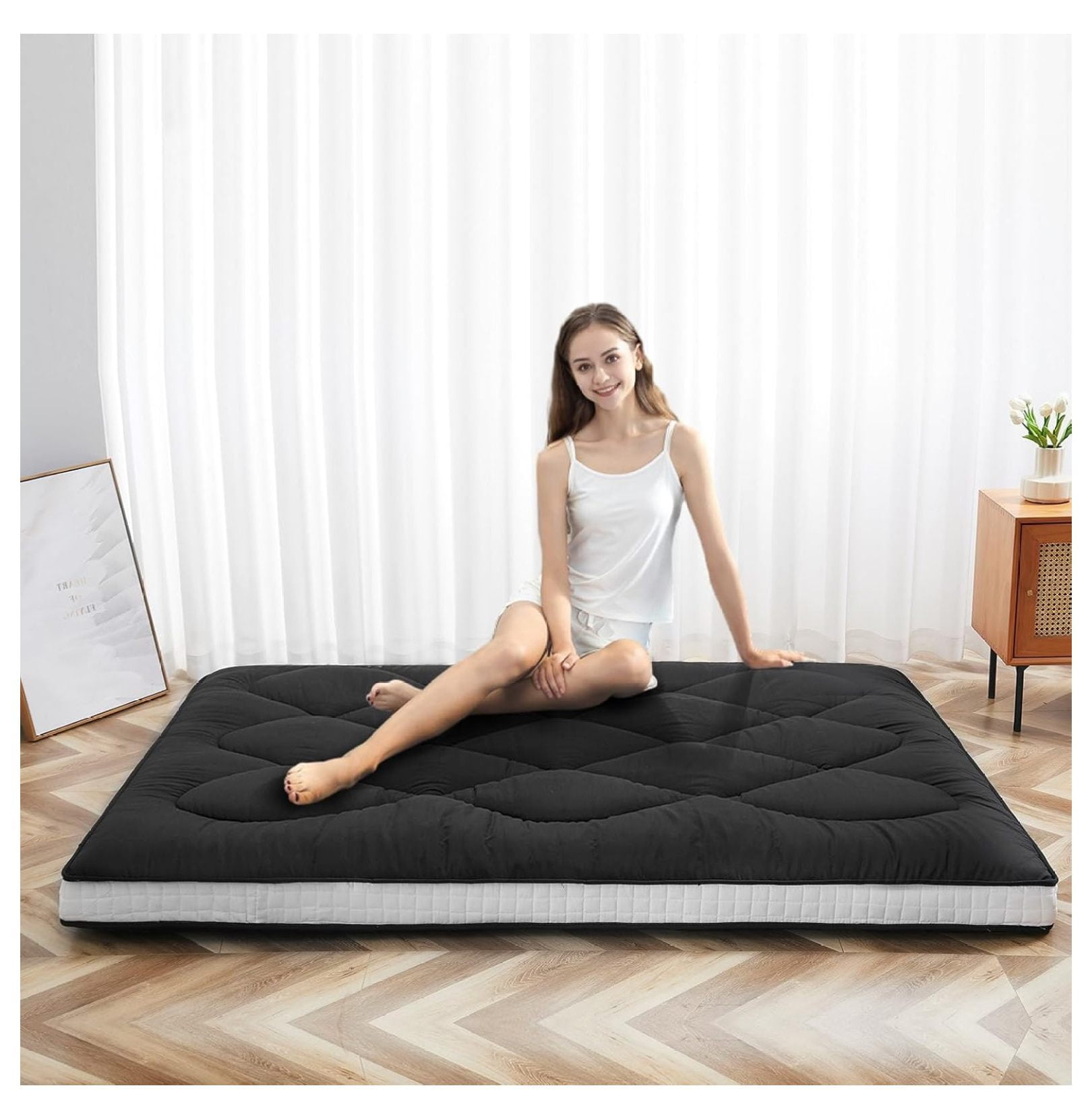 Japanese Floor Mattress Futon Mattress, Size 39"x 80" Foldable Mattress
