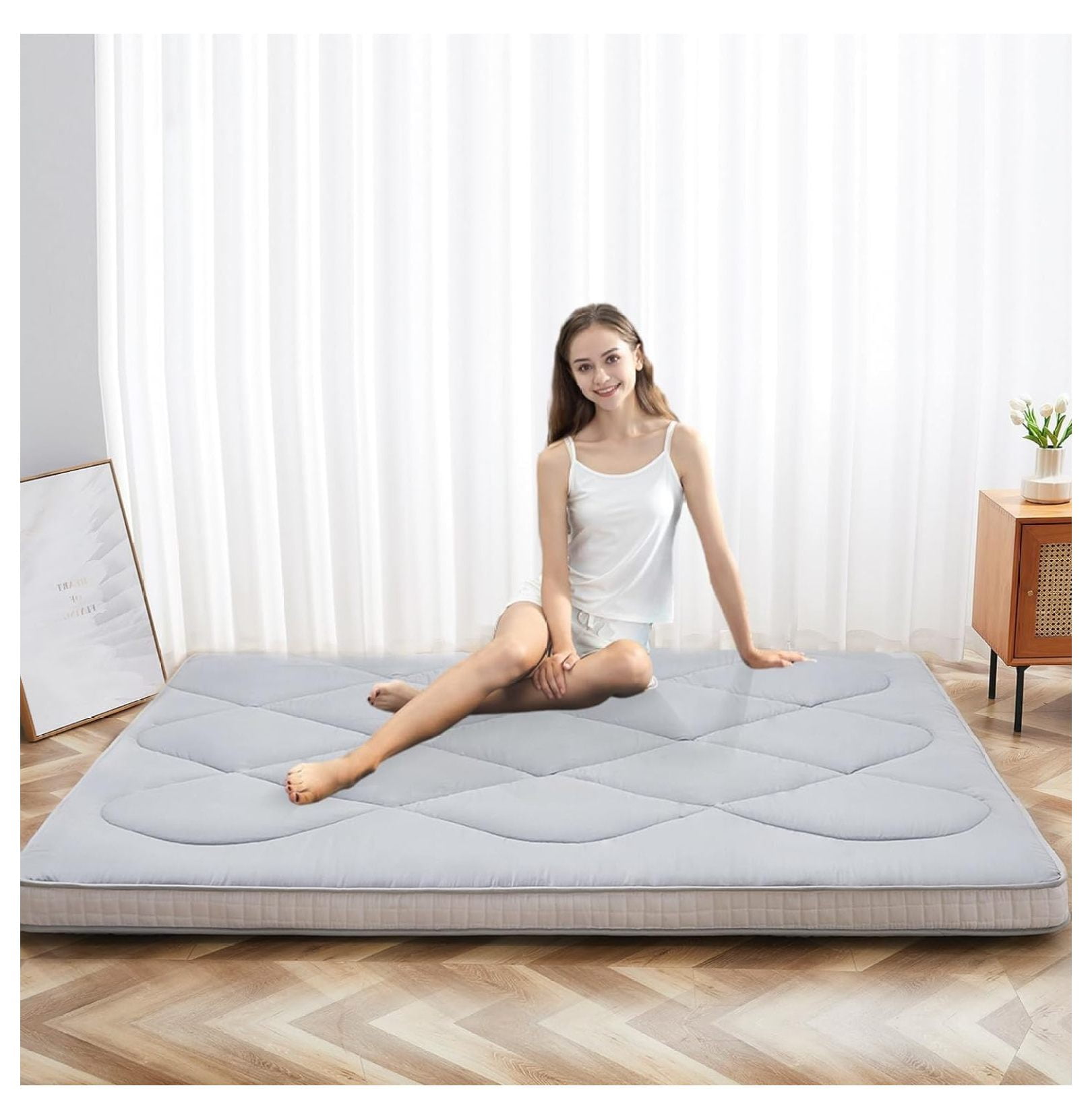 Japanese Floor Mattress Futon Mattress, Size 39"x 80" Foldable Mattress